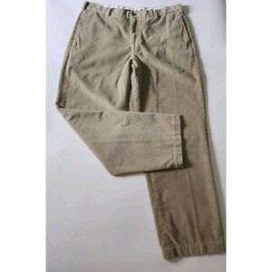 Brooks Brothers Corduroy Pants Mens 36x32 Beige Hudson Trousers Relaxed Fit